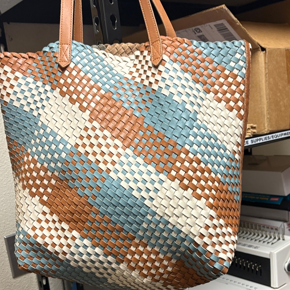 Madewell Multicolor Woven Tote Bag